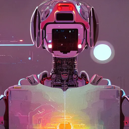 Prompt: colorful digital art of a robot trying to repair the universe, intricate complexity, by greg rutkowski, artgerm, ross tran, conrad roset, takato yomamoto, ilya kuvshinov. 4 k, beautiful, cinematic dramatic atmosphere