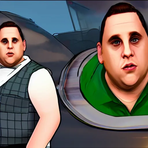 Image similar to jonah hill as a gta san andres character