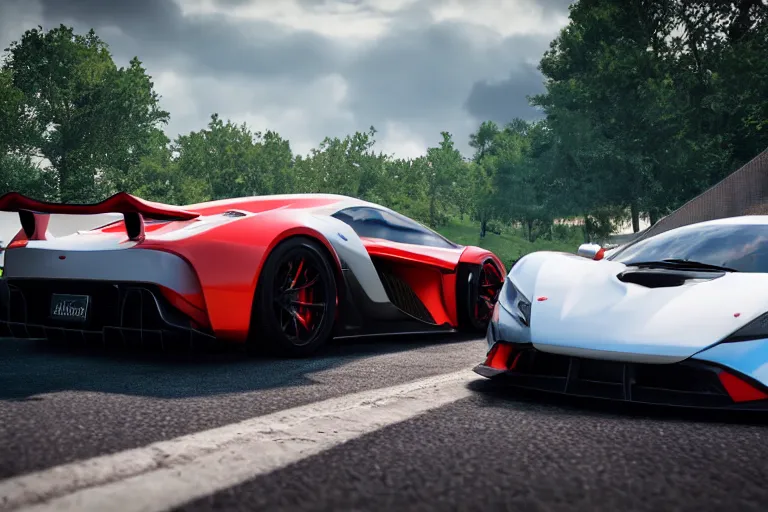 Image similar to photo wallpaper sport car gran turismo 7 forza horizon need for speed fast and furious 5 unreal engine supercar hypercar game concept car octane render, 4 khd 2 0 2 2 3 d cgi rtx style chrome reflexion global illumination ray tracing hdr arstation pixar and disney unreal