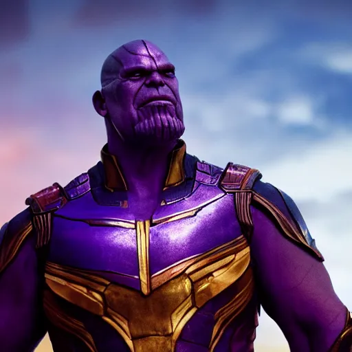 Image similar to pablo pineda as thanos, cinematic lighting, hd 4k photo