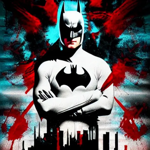 Image similar to the dark knight movie poster in the style of american beauty movie poster