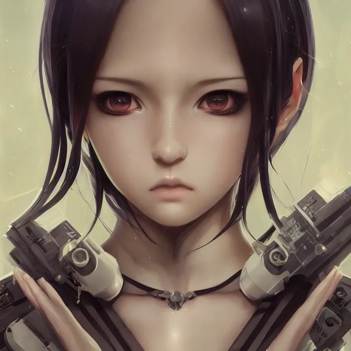 Image similar to symmetrical gorgeous anime girl cyborg - by tom bagshaw, by ilya kuvshinov, rtx rendering, octane render 1 2 8 k, maya, extreme high intricate details by wlop, digital anime art by ross tran, medium shot, close up shot, composition by sana takeda, dramatic lighting by greg rutkowski, 8 k, trending on artstation