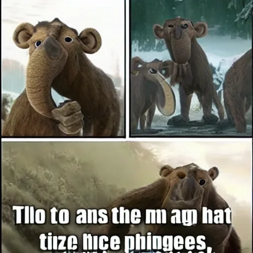 Image similar to Meme about the primitive struggles we faced in the ice age