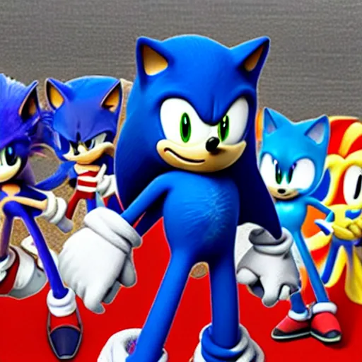 Prompt: sonic the hedgehog ceo in high - end suit on shareholder meeting