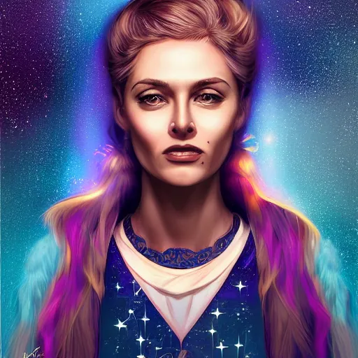 Prompt: a portrait of the luminary of the stars, gorgeous digital art
