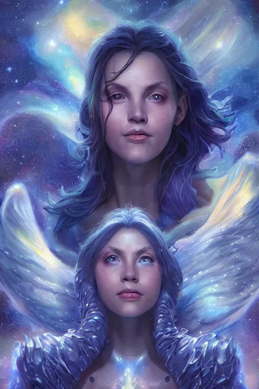 Image similar to beautiful oil painting with high detail of a wise Space ent(Crying Artfully) made of stars and plasma, hybrid from dungeons and dragons and art direction by James Cameron ;by artgerm; wayne reynolds art station; cinematic quality character render; low angle; ultra high quality model; production quality cinema model