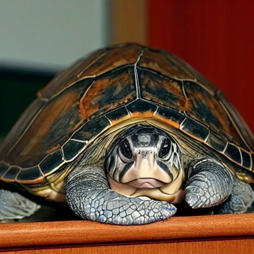 Image similar to mitch mcconnell as a turtle