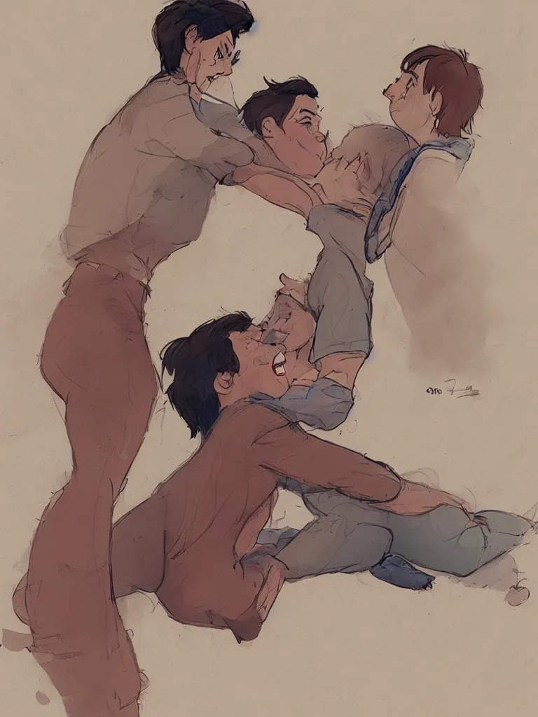 Prompt: gay love by disney concept artists, blunt borders, rule of thirds