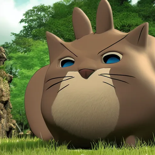 Prompt: catbus from Studio Ghibli, model, high quality 3d render, unreal engine