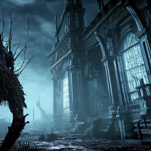 Image similar to a stunning screenshot of an elder giant from bloodborne