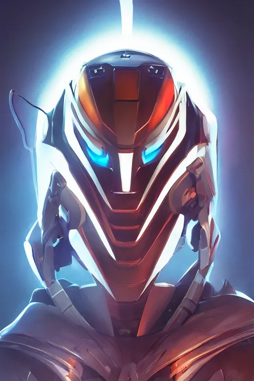 Image similar to epic mask helmet robot ninja portrait stylized as fornite style game design fanart by concept artist gervasio canda, behance hd by jesper ejsing, by rhads, makoto shinkai and lois van baarle, ilya kuvshinov, rossdraws global illumination radiating a glowing aura global illumination ray tracing hdr render in unreal engine 5