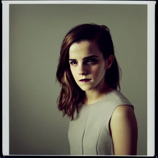 Image similar to color polaroid of Emma Watson by Annie Leibovitz