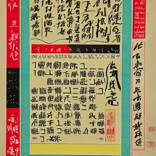 Image similar to colorful advertisement in an unknown east - asian script