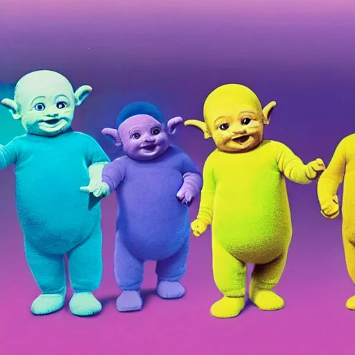 Prompt: Progeria Teletubbies