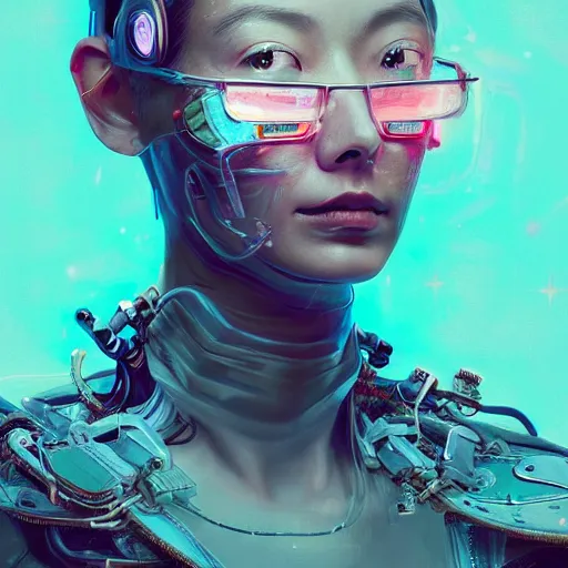 Image similar to hyperrealistic portrait of a woman monster astronaut, full body portrait, well lit, intricate abstract. cyberpunk, intricate artwork, by Tooth Wu, wlop, beeple. octane render,in the style of Jin Kagetsu, James Jean and wlop, highly detailed, sharp focus, intricate concept art, digital painting, ambient lighting, 4k, artstation