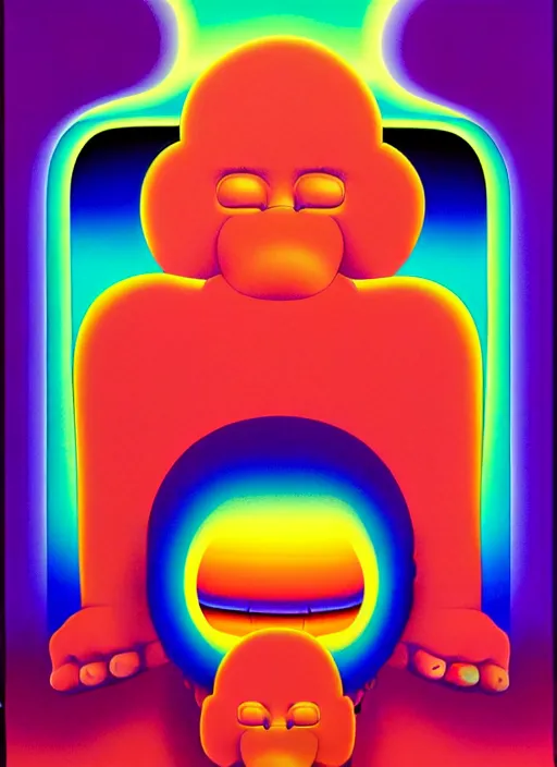 Image similar to hell by shusei nagaoka, kaws, david rudnick, airbrush on canvas, pastell colours, cell shaded, 8 k