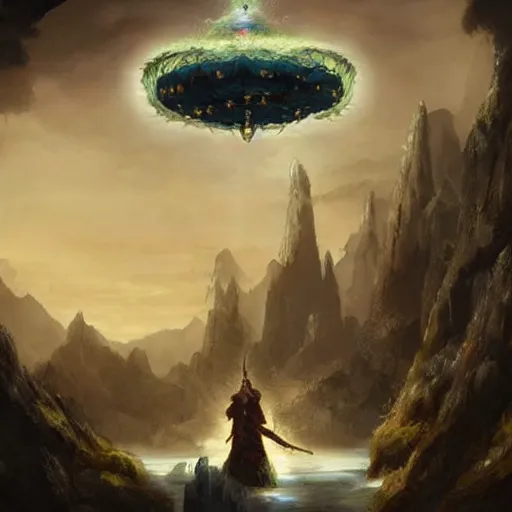 Image similar to ((((((((((((((glowing magical scroll))))))))))))) floating in the air in the style of epic fantasy artwork