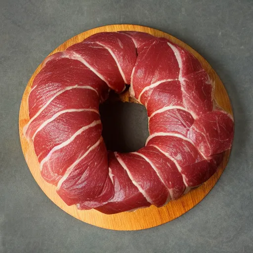 Image similar to torus made of meat