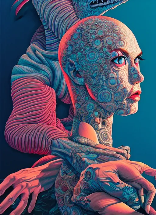 Prompt: gigachad by junji ito, tristan eaton, victo ngai, artgerm, rhads, ross draws, hyperrealism, intricate detailed