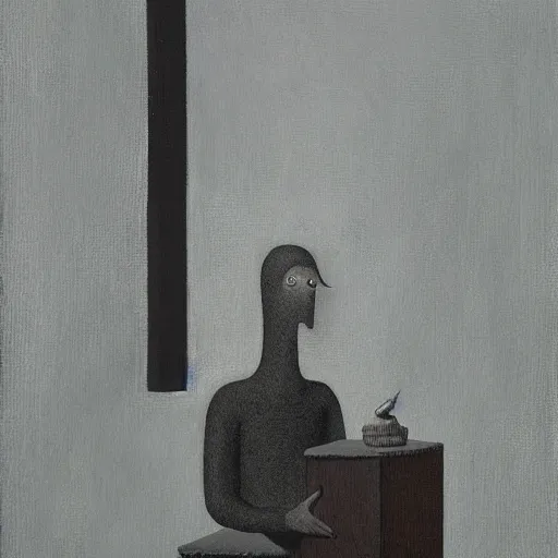 Prompt: a madman by gertrude abercrombie