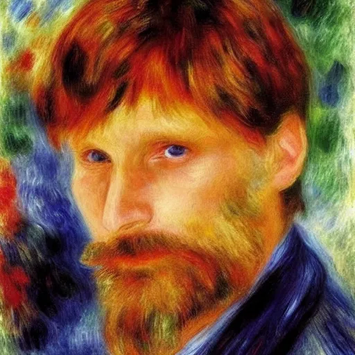 Prompt: viggo mortensen art by renoir.