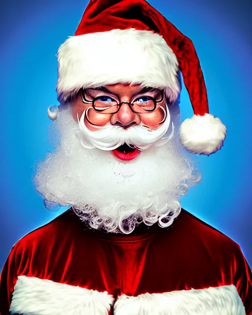 Image similar to face of an evil santa