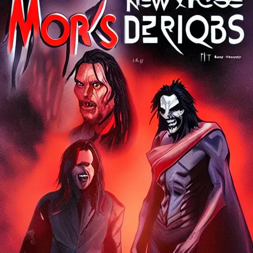 Image similar to new Morbius movie cover art