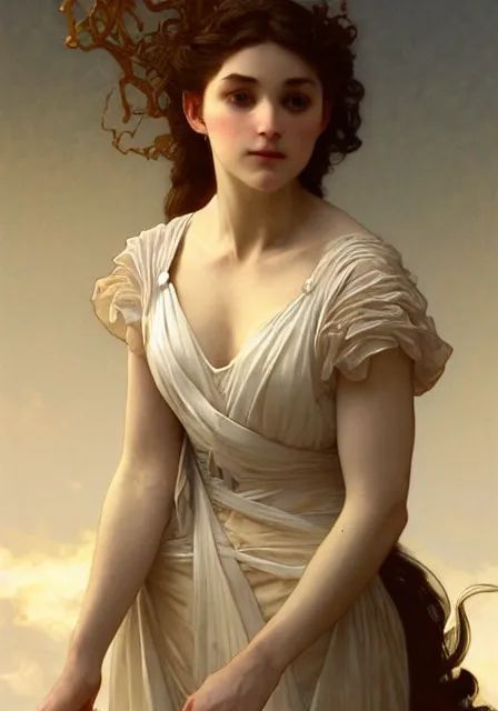 Prompt: hermine, intricate, elegant, highly detailed, digital painting, artstation, concept art, smooth, sharp focus, illustration, art by artgerm and greg rutkowski and alphonse mucha and william - adolphe bouguereau