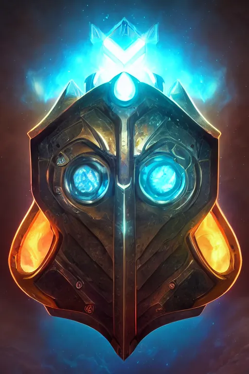 Image similar to shield fantasy epic legends game icon stylized digital illustration radiating a glowing aura global illumination ray tracing hdr fanart arstation by ian pesty and katarzyna da „ bek - chmiel