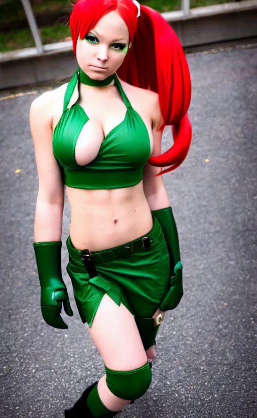 Image similar to cosplaying as cammy from street fighter, professional photo, trending on deviantart