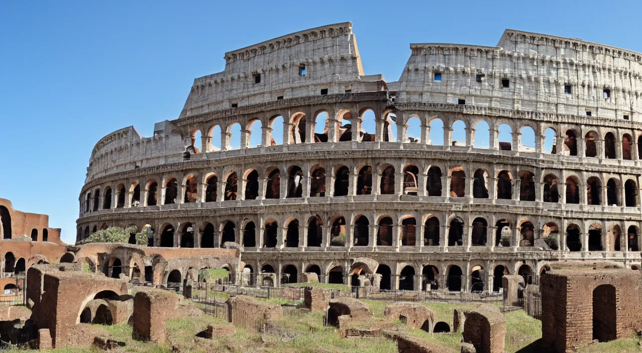 Image similar to undamaged colosseum