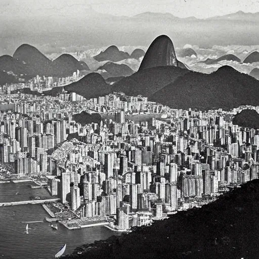 Image similar to 1900s photograph of rio de janeiro