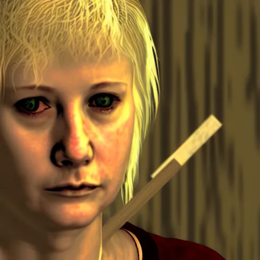 Image similar to heather mason in silent hill 3, 8 k, realistic,