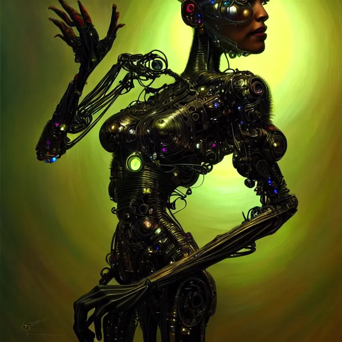 Image similar to organic cyborg, diffuse lighting, fantasy, intricate, elegant, highly detailed, lifelike, photorealistic, digital painting, artstation, illustration, concept art, smooth, sharp focus, art by ernie barnes and george bellows and jean germain drouais and skunkyfly and kelogsloops