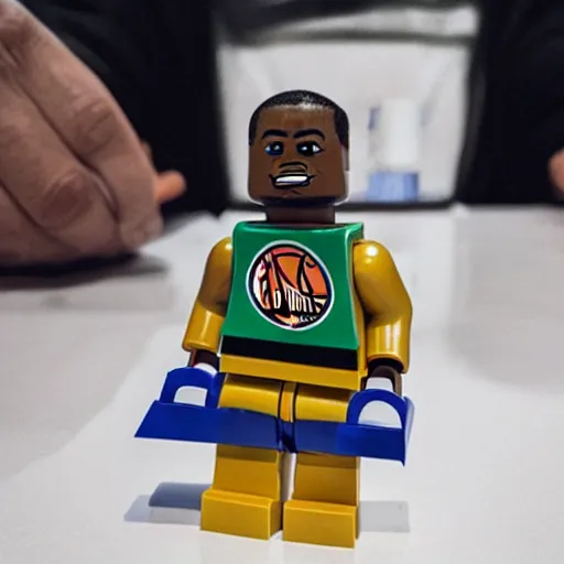 Prompt: nba ice cube made out of lego
