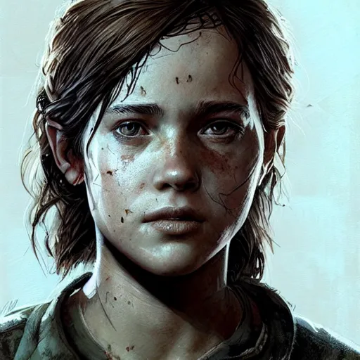 Image similar to abby from the last of us, character portrait, concept art, intricate details, highly detailed by greg rutkowski, michael whelan and gustave done