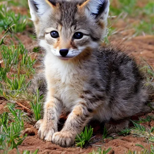 Image similar to an adorable coyote kitten