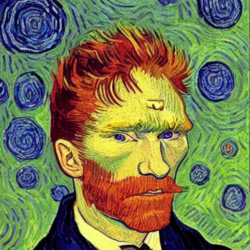 Prompt: conan o'brien, by vincent van gogh