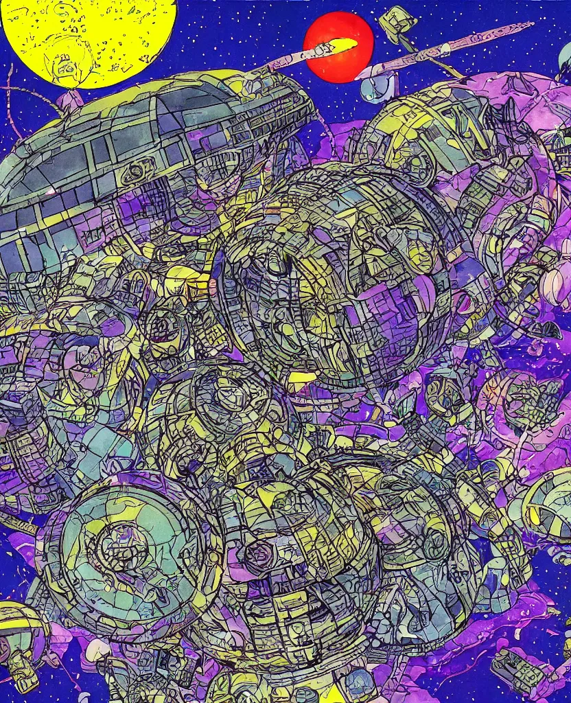 Prompt: technodrome!!! tripi hop, cosmic paradox of space swimming!