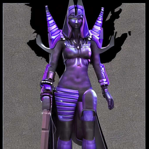 Image similar to cyberpunk anubis female