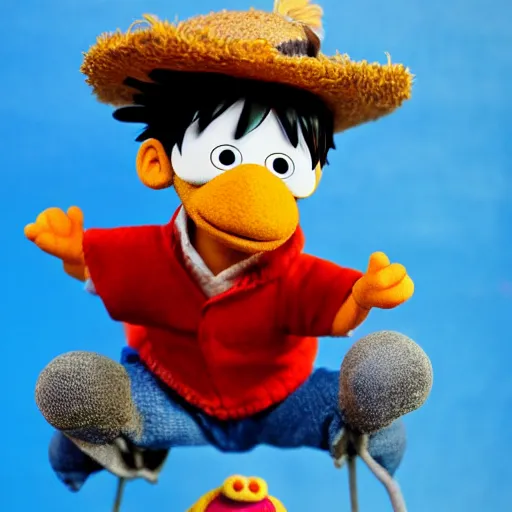 Image similar to luffy in the Muppet show