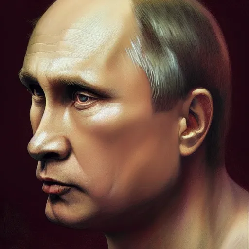 Image similar to Vladimir Putin as Kurk Cobain from Nirvana, portrait, highly detailed, digital painting, artstation, concept art, smooth, sharp focus, illustration, cinematic lighting, art by artgerm and greg rutkowski and alphonse mucha