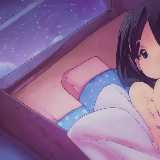 a cute anime girl sleeping on a cloud, misty, glows, | Stable Diffusion |  OpenArt