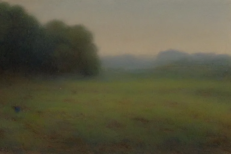 Image similar to Landscape painting at dawn Tonalism