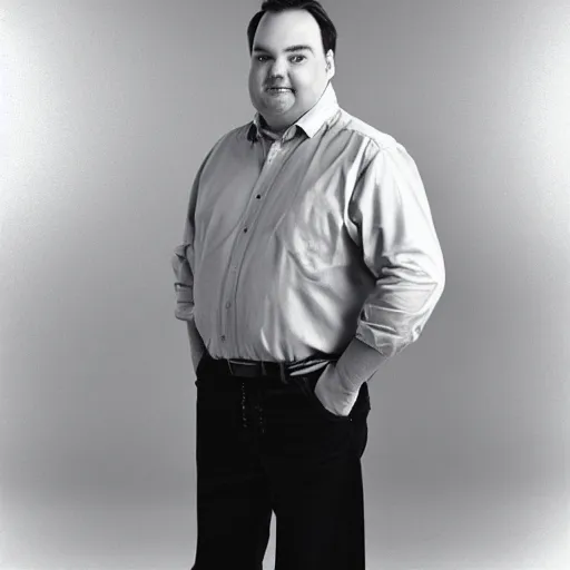 Prompt: rich evans, head and shoulders studio photo