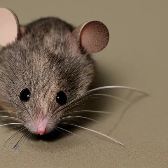 Prompt: photo of a gaming mouse made from a real mouse