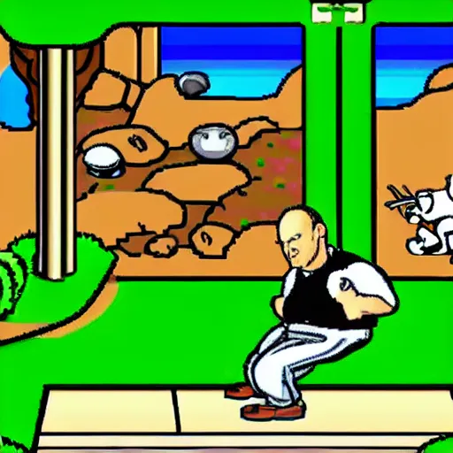 Image similar to george costanza in the video game putt putt saves the zoo