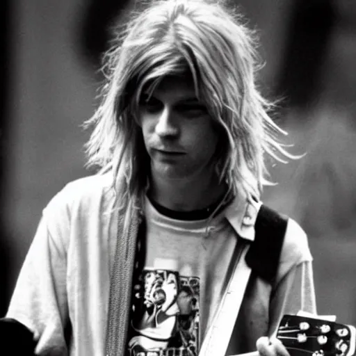 Image similar to kurt cobain in the 8 0 s