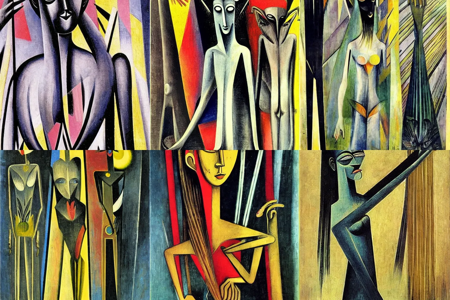 Prompt: artwork by wifredo lam,