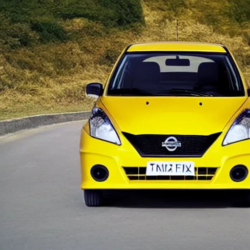 Image similar to a nissan tiida suzuki swift sport mix